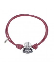 Pulsera Darth Vader cuero rojo Star Wars