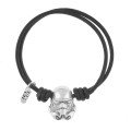 Pulsera Trooper cuero negro Star Wars